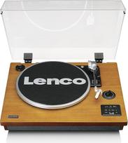 "Lenco LS-55" patefonas su integruotais garsiakalbiais - "Bluetooth" priėmimas - tiesioginis MP3 kodavimas laikmenoje - 2 x 5 W RMS - USB įvestis - AUX - rudos spalvos
