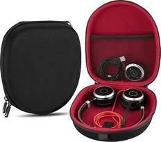 "Linkidea" ausinių dėklas, suderinamas su "Jabra Evolve 65", "Plantronics", "Mpow", apsauginiu kietuoju dėklu, kelioniniu krepšiu su kabeliu, įkroviklio laikikliu (juodas)