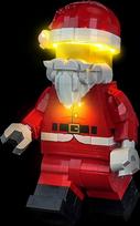 "LocoLee" apšvietimo rinkinys, suderinamas su "Lego" 40820 padidinta Kalėdų Senelio mini figūrėlės dekoracija (ne - "Lego" rinkinys) Dekoratyvinis apšvietimas, suderinamas su "Lego" didele Kalėdų Senelio mini figūrėle