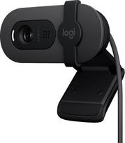 "Logitech Brio 100" Full HD interneto kamera susitikimams ir transliacijoms, automatinis šviesos balansavimas, integruotas mikrofonas, apsauginis rėmelis, USB-A, skirta "Microsoft Teams", "Google Meet", "Zoom" ir kitoms programoms - grafito spalvos