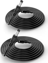 "Lonnky" nuolatinės srovės 12 V ilgintuvas 5 m, juodas, 2 vnt. - nuolatinės srovės 5,5 mm x 2,1 mm maitinimo adapterio plokščias ilgintuvas, 5521 moteriškos ir vyriškos lyties, skirtas vaizdo stebėjimo sistemoms