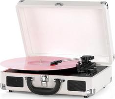 "Mersoco" vinilo "Bluetooth" patefonas, nešiojamasis plokštelių grotuvas su įmontuotais garsiakalbiais ir 3 greičiais, senovinis dėklas su RCA išvestimi, AUX įvestimi
