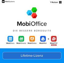 "MobiOffice Lifetime": | Lifetime-Lizenz | Textverarbeitung, Tabellenkalkulation, Präsentationen, E-Mail + kostenloser PDF-Reader