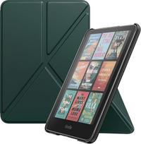 "MoKo" dėklas 7 colių "Amazon Kindle Paperwhite 12th Generation 2024", "Kindle Colorsoft 2024/2025", origamio stovo dėklas su magnetiniu kompiuterio galiniu dangteliu, netinka "Kobo Libra", vidurnaktį žalias