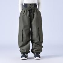 Slidinėjimo kelnės moterims ir vyrams, lauko, žieminės, šiltos, izoliuotos, neperšlampamos, neperpučiamos, slidinėjimo kelnės, unisex, kvėpuojančios, sportinės, treniruotėms, snieglenčių, sniego kelnės S tamsiai žalia spalva