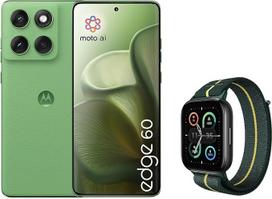 "Motorola Edge 60" išmanusis telefonas "Pantone Shamrock" + "Moto Watch Fit Trekking Green