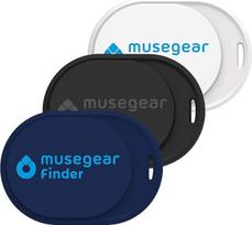 "Musegear Key Finder Mini" su "Bluetooth" programėle, garsus raktų ieškiklis mobiliajam telefonui, 3 pakuotės: tamsiai mėlyna, balta ir juoda, skirtas "iOS" ir "Android", raktų paieška