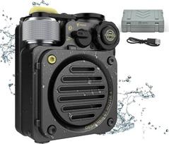 "Muzen Wild Mini Bluetooth" garsiakalbis, mažas, nešiojamasis garsiakalbis, dviračio garsiakalbis su šviesa, tvirtas, muzikos dėžutė stovyklavietei, lauko dušui, IPX5 vandeniui atsparus su žibintuvėliu, dovana tėčiui vyrui
