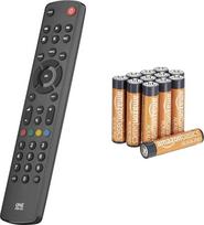 "One For All Contour TV" universalus televizoriaus nuotolinio valdymo pultas - televizoriaus/išmaniojo televizoriaus valdymas -URC1210 ir "Amazon Basics Performance" baterijos, AAA, 12 vnt. (dizainas gali skirtis nuo pateikto ekrane)