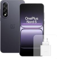 "OnePlus Nord 5" išmanusis telefonas, 8GB RAM, 256GB atminties, 6,83 colių, 144 Hz AMOLED, "Snapdragon 8s Gen 3", 5200 mAh baterija, su 80 W įkrovikliu, pilkos spalvos