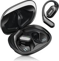 "Open Ear Kopfhörer mit Bügel": Sporto Bluetooth Kopfhörer triukšmo slopinimo mikrofonas IPX7 wasserfest 40H Spielzeit für Runners/Cyclists/Gym/Workout - Schwarz