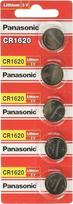 "Panasonic" CR1620 3V ličio elementų baterija (5 vnt. pakuotėje)