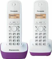 "Panasonic" KX-TG1612FRF duo belaidis telefonas (DECT, be atsakiklio), violetinės spalvos