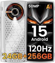 "Panther 2 Pro" lauko mobilusis telefonas be sutarties "Android 15", 24GB RAM + 256GB ROM/1TB, 50MP + 8MP kamera, 6,7 colių HD+ 120Hz tvirtas išmanusis telefonas, 5150 mAh/18W, dvigubas 4G SIM statybvietės mobilusis telefonas/NFC/GPS/OTG