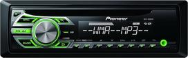 "Pioneer" DEH-150MPG CD imtuvas, priekinis AUX-IN, 4 x 50 W, baltas ekrano apšvietimas, žalia klaviatūros lemputė, MOSFET stiprintuvas, 5 juostų grafinis ekvalaizeris