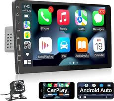 "Podofo" 9 colių 1 DIN automobilinis radijas su "Apple Carplay", "Bluetooth" ir "Android" Vieno DIN automobilinis radijas su ekranu, FM AM radiju, SWC ir "Mirror Link" | USB jungtis, įskaitant atbulinės eigos kamerą ir mikrofoną