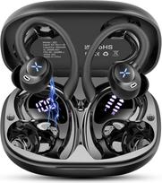 "Poounur" "Bluetooth" ausinės Sportas, "Bluetooth 5.4" ausinės "In-Ear" su "3D Bass HiFi Stereo", 75 valandų 4 ENC triukšmo slopinimo mikrofono ausinės, IP7 vandeniui atsparios ausinės bėgimui sporto salėje, dvigubas LED ekranas