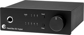 "Pro-Ject Head Box S2" skaitmeninis ausinių stiprintuvas su keitikliu, juodas