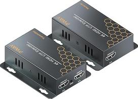 "PWAY" HDMI ilgintuvas 4K, per "Cat5e/6/7 Ethernet" HDMI 40 m 4K @ 30Hz su "Loop Out" ir IR grįžtamuoju ryšiu, HDMI ilgintuvas per "Cat6" kabelį, "Plug & Play", suderinamas su kompiuteriu, TV monitoriumi, projektoriumi, PS4, PS5, "Xbox
