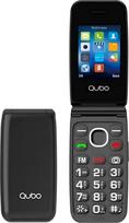 "Qubo Senior" mobilusis telefonas Sulankstomas mobilusis telefonas be sutarties, didelis mygtukinis mobilusis telefonas, GSM atlenkiamasis mobilusis telefonas, SOS pagalbos skambučio funkcija, žibintuvėlis, FM radijas, 2,4 colio spalvotas ekranas, juodas