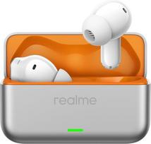 "realme Buds T500 Pro" belaidės "Bluetooth" ausinės, slopinančios triukšmą (ANC), 12,4 mm garsiakalbio garsiakalbis, 56 val. baterijos veikimo laikas, dirbtinis vertimas, C tipo, jutiklinis valdymas, IP55, saldainių dėžutės dizainas, sidabrinės spalvos