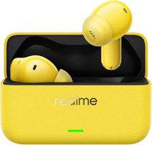 "realme Buds T500 Pro" belaidės "Bluetooth" ausinės, slopinančios triukšmą (ANC), 12,4 mm garsiakalbio garsiakalbis, 56 val. baterijos veikimo laikas, dirbtinis vertimas, C tipo, jutiklinis valdymas, IP55, saldainių dėžutės dizainas, geltonos spalvos