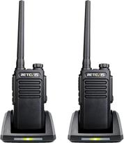 "Retevis RT647" vandeniui atspari radijo stotelė "Walkie Talkies" IP67, nešiojama radijo stotelė su dideliu nuotoliu, licencijuota nemokama radijo stotelė, laisvų rankų radijo stotelė, skirta žvejybai baidarėmis, stovyklavimas (2 vnt., juoda)