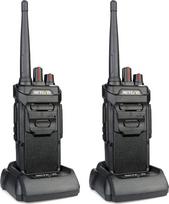 "Retevis RT648 Walkie Talkie", IP67 vandeniui atspari, be licencijos, PMR446 profesionali "Walkie Talkie", įkraunama, "VOX Squelch", didelio nuotolio, 2 krypčių radijo ryšys (2 vnt., juoda)
