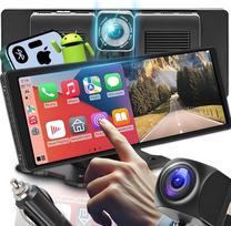 "Retoo" belaidis "CarPlay" "Android" automobilio ekranas 10,3 colio IPS su SD 64GB kortele Nemokamas jutiklinis ekranas visiems automobiliams Prietaisų kamera Bluetooth FM siųstuvas AUX Plug & Play Balso asistentas Didelė raiška
