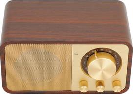 "Retro" medinis "Bluetooth" radijo imtuvas, įmontuotas garsiakalbis, belaidis nešiojamasis garsiakalbis, elegantiškas ir senovinio dizaino garsiakalbis su senoviniu dekoru kavinėms, restoranams