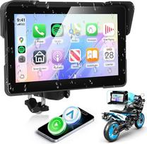 "Rimoody Carplay" motociklas, belaidis "Carplay" automobilinis radijo imtuvas "Moto", 5 colių HD jutiklinis ekranas, IP67 atsparus vandeniui su "Android Car Airplay"/"Android Cast"/"Bluetooth"/"Voice Control"/SD/EQ 12V