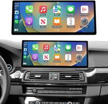 "Road Top CarPlay" ekranas, 12,3 colių automobilinis radijo stotelė, skirta 5 serijos F10/F11 BMW su NBT sistema (2012-2016 m.), automobilinė radijo stotelė su siauru rėmeliu, skirta "CarPlay"/"Android Auto"/"MirrorLink