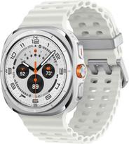 "Samsung Galaxy Watch Ultra (2025) Titanium White", LTE 47 mm išmanusis laikrodis, patvarus titano korpusas, minkštas dizainas, greitasis mygtukas, "AL Powered Health Monitoring" (VAE versija)
