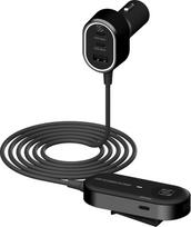 "Scosche CPD100EX-VA1" šešių prievadų 100 W USB automobilinis įkroviklis Greitojo įkrovimo adapteris PD 30 W ir 20 W USB-C prievadai ir 18 W USB-A prievadas, kelių įrenginių kelioninis įkroviklis su 1,5 m ilgio ilginamuoju kabeliu, skirtas "iPhone 15", "i