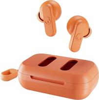 "Skullcandy Dime In-Ear" belaidės ausinės, 12 valandų veikianti baterija, "Micro", suderinamos su "iPhone", "Android" ir "Bluetooth" įrenginiais - oranžinės spalvos