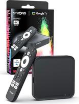 "Strong Leap-S3" 4K UHD "Google TV" transliacijų dėžutė su eterneto prievadu, 2GB RAM + 16GB atminties, integruotu "Chromecast", "WiFi", "Google" balso valdymu, HDR10+