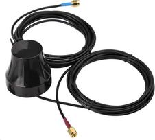 "Superbat" lauko GPS + LTE kombinuotoji antena | Dviguba SMA kištukinė sieninė antena | 3 m ekranuotas kabelis | Transporto priemonių sekimo įrenginiams / pramoniniams maršrutizatoriams / apsaugos sistemoms