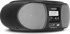 "TechniSat Digital Radio 1990" - stereofoninis radijo imtuvas su DAB+ / FM radiju ir CD grotuvu ("Bluetooth" garso srautinio perdavimo funkcija, ausinių lizdas, USB, AUX lizdas, įkrovimo funkcija, laikrodis, 2 x 1,5 W išėjimo galia), juodas