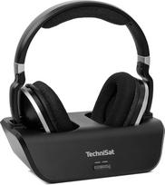 "TechniSat STEREOMAN 2 V2" belaidės 2,4 GHz belaidės ausinės televizoriams ir muzikos sistemoms su prijungimo stotele, AUX įvadu, optiniu garso įvadu, juodos spalvos
