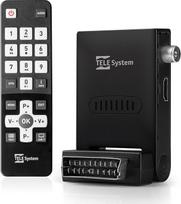 "Tele System Mini STEALTH" skaitmeninis terestrinis dekoderis su automatinio nuskaitymo ir LCN funkcija, integruotu USB medijos grotuvu, inklusive-Plug & Play diegimas per SCART arba HDMI