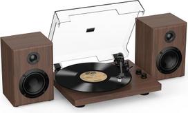 "Trynnay" patefonas su reguliuojamu atsvaru, "Bluetooth" įjungimo/išjungimo funkcija, 33/45 aps/min, atkuria 7/10/12 colių plokšteles, Hi-Fi garsas vinilo muzikos mėgėjams