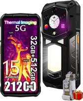 "Ulefone Armor 29 Pro" terminis 5G lauko mobilusis telefonas, dirbtinio intelekto išmanusis telefonas su termovizoriaus kamera, 32GB + 512GB/2TB "Android 15" statybvietės mobilusis telefonas, AMOLED ekranas, 6,67 colių FHD+, 21200mAh/120W, 64MP + 50MP, 10