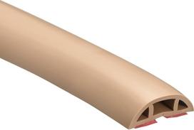 "uxcell D30" 2,0 m ilgio grindų kabelio dangtis, PVC kabelio dangtis apačioje, prailginimo kabelio dangtis, apsaugantis laidus ir neleidžiantis kabeliui suklupti, skylės plotis 1 cm, rudos spalvos
