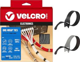 "Velcro" kabelių raiščiai "Value Pack" 150 pakuotė Pakeiskite kabelių raiščius daugkartinio naudojimo dirželiais Sumažinkite atliekų kiekį kabelių valdymui ir kabelių organizatoriui 8 x 1/2 colio plonas