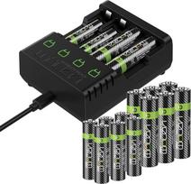 "Venom" įkraunamos baterijos ir įkrovimo stotelė - 8 x AA 2100 mAh ir 8 x AAA 800 mAh įkraunamos baterijos