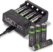 "Venom" įkraunamos baterijos ir įkrovimo stotelė - 4 x AA 2100 mAh ir 4 x AAA 800 mAh įkraunamos baterijos