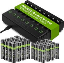 "Venom" įkraunamos baterijos su įkrovimo stotele - 16 x AA (1200 mAh) ir 16 x AAA (800 mAh)