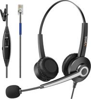 "Wantek Cisco" telefono ausinės su mikrofonu, triukšmo mažinimo ir nutildymo jungikliu, RJ9 telefono ausinės, suderinamos su "Cisco" biuro stacionariaisiais telefonais 6851 6945 7841 7861 7942 7945 7961 7962 7965 8811 8841