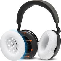 "WC SweatZ Momentum 4" - patentuoti "Wicked Cushions" ausinių užvalkalai "Sennheiser Momentum 4" belaidėms ausinėms per ausis | Atsparūs prakaitui ir lengvai skalbiami | Balta