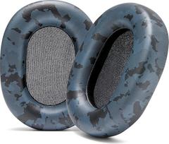 "WC Wicked Cushions" itin storos ausų pagalvėlės "Sony XM5" - minkštos PU odos pagalvėlės, prabangios triukšmą izoliuojančios atminties putos, itin storos | Black Camo